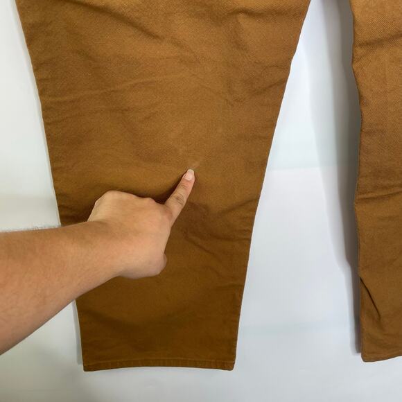 Carhartt Relaxed Fit Tan Canvas Workwear Utility Pant Jeans size 36X32 - Picture 6 of 16